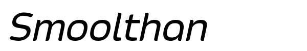 Smoolthan font preview